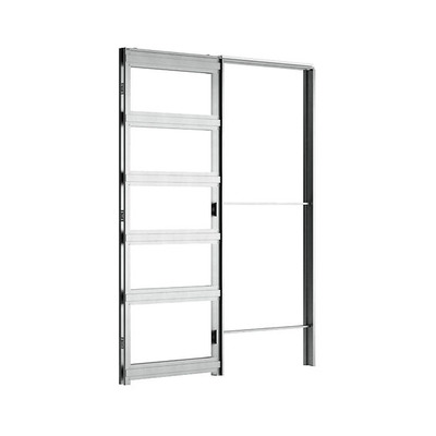 Atlantic Ermetika EvoKit Single Pocket Door System (Various Sizes), Wall Thickness 125mm, Raw Wood Jamb - EEK2ARW RAW WOOD - 610mm x 1981mm