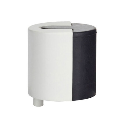 Zoo Hardware Floor Mounted Round Door Stop, Powder Coated White - ZAS86-PCW POWDER COATED WHITE