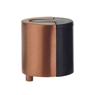 Zoo Hardware Floor Mounted Round Door Stop, PVD Satin Bronze - ZAS86-PVDBZ PVD BRONZE