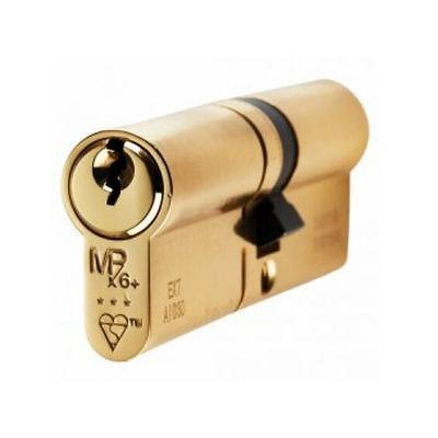 Eurospec MPx6 Euro Profile British Standard 6 Pin Double Cylinders (Various Sizes), Polished Brass - CYX71270PB 90mm (45mm/45mm) - MASTER KEY *5-7 Working Days*