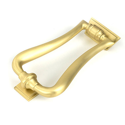 From The Anvil Blacksmith Slimline Art Deco Door Knocker, Satin Brass - 50886 SATIN BRASS