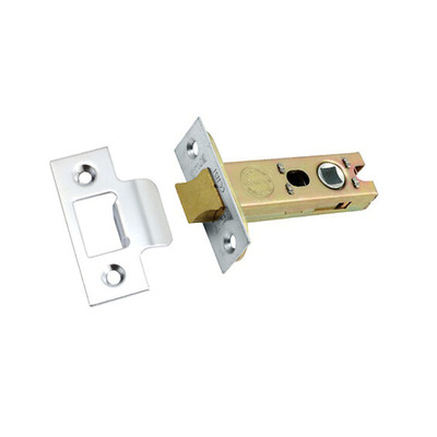 Prima Heavy Duty 3 OR 4 Inch Tubular Latches (Bolt Through), Polished Chrome - BH77BC 102mm (4 INCH) - POLISHED CHROME