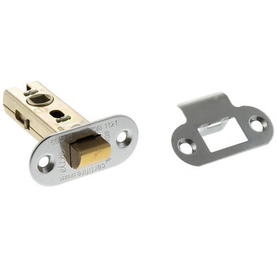 Atlantic Hardware 2.5 OR 3 Inch Radius Tubular Latches (Bolt Through), Polished Chrome - ALRCE25PC 64mm (2.5 INCH) POLISHED CHROME
