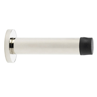 Alexander & Wilks Cylinder Projection Door Stop on Rose, Polished Nickel - AW616PN POLISHED NICKEL
