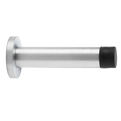 Alexander & Wilks Cylinder Projection Door Stop on Rose, Satin Chrome - AW616SC SATIN CHROME