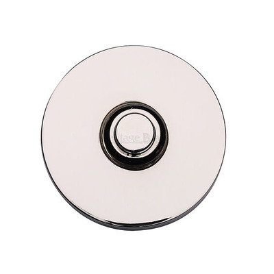 Heritage Brass Round Bell Push (53mm Diameter), Polished Nickel - V1184-PNF POLISHED NICKEL