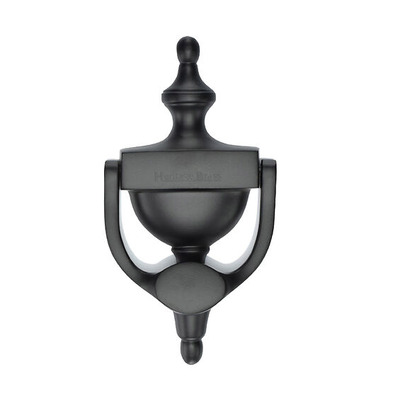 Heritage Brass Urn Door Knocker (195mm x 100mm), Matt Black - V910 195-BKMT 195mm x 100mm