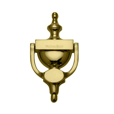 Heritage Brass Urn Door Knocker (195mm x 100mm), Unlacquered Brass - V910 195-ULB 195mm x 100mm