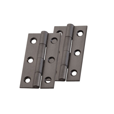 Alexander & Wilks Heavy Pattern Solid Brass Cabinet Butt Hinges (2.5" OR 3"), Dark Bronze - AW050-CH-DBZ DARK BRONZE - 75mm x 41mm x 2.5mm