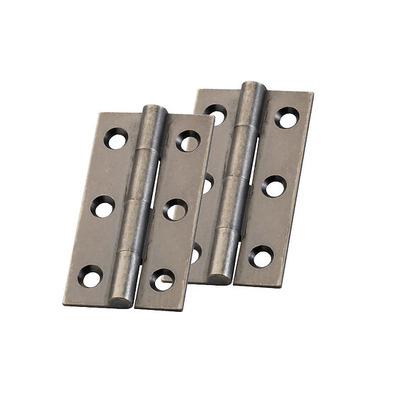 Alexander & Wilks Heavy Pattern Solid Brass Cabinet Butt Hinges (2", 2.5" OR 3"), Pewter - AW050-CH-PWT POLISHED PEWTER - 75mm x 41mm x 2.5mm