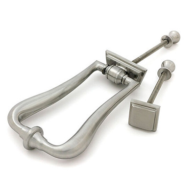 From The Anvil Blacksmith Slimline Art Deco Door Knocker, Satin Marine Stainless Steel - 46940 SATIN MARINE STAINLESS STEEL