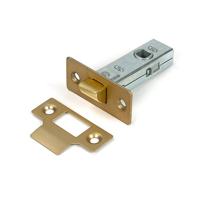 From The Anvil Tubular Mortice Latch (2.5 OR 3 Inch), Satin Brass - 51727 78mm (3 INCH) - SATIN BRASS