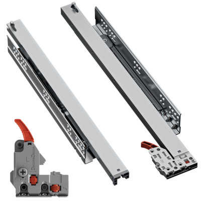 Soft Close Undermount Drawer Runners - Full Extension - 35 kg Capacity - 600mm Length
