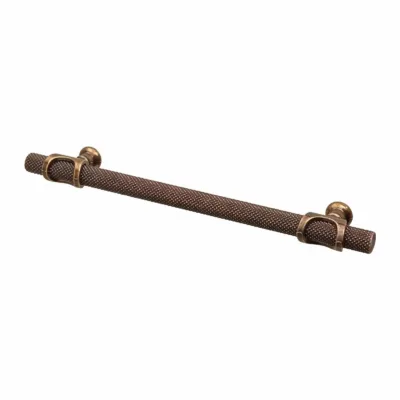 Amelia - Knurled T-Bar Kitchen Cupboard Handle -  Antique Copper