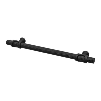 Amelia - Knurled T-Bar Kitchen Cupboard Handle -  Matt Black