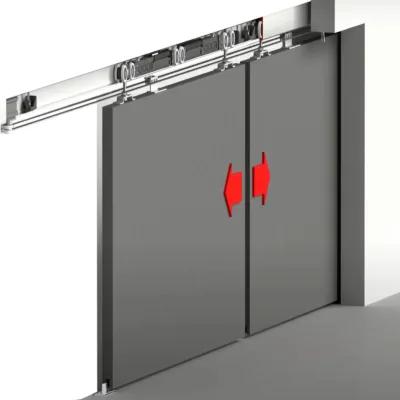 DS-Slide Double Synchro Sliding Door Kit - 3600mm Track - Both Way Soft Close