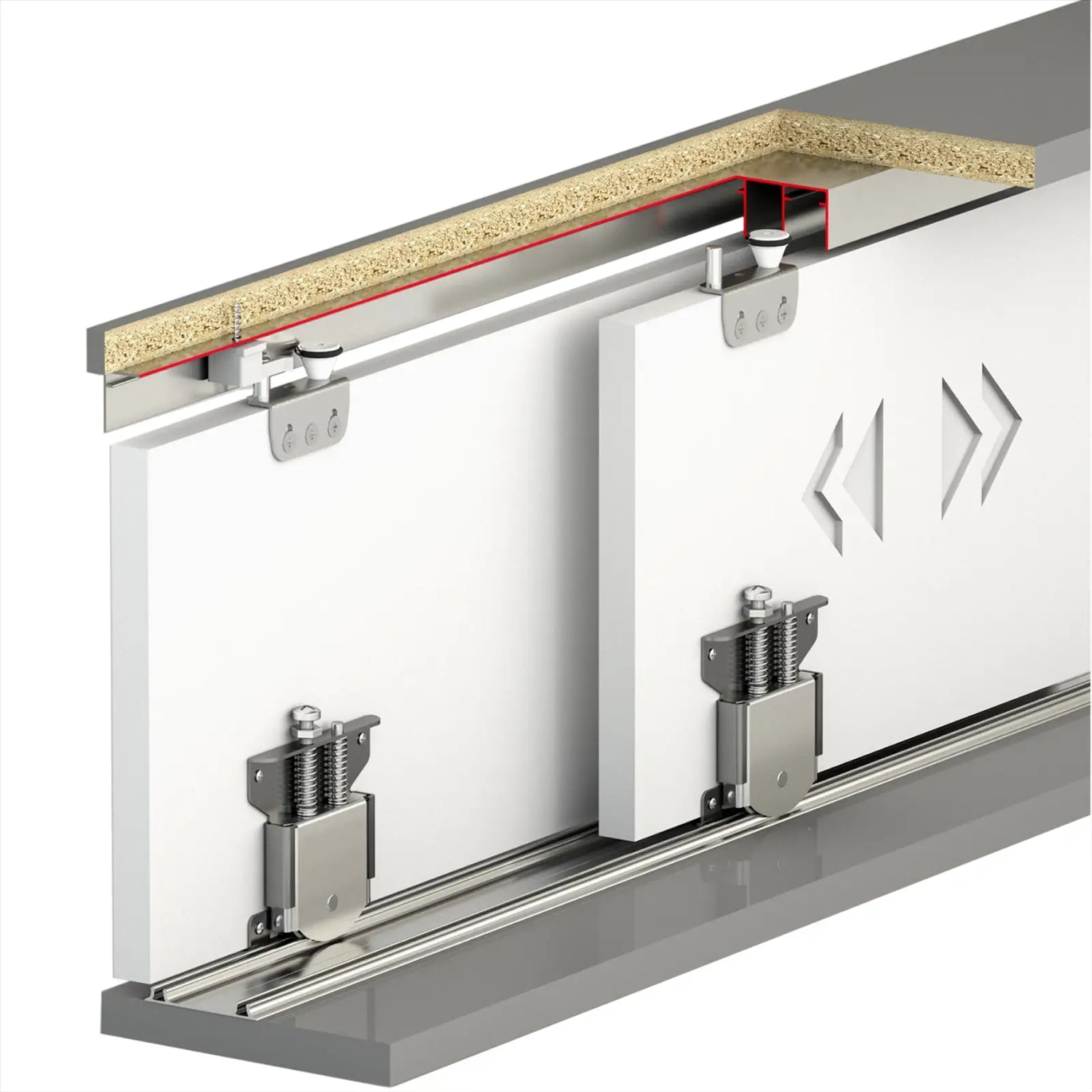 E-Slide Wardrobe Sliding Door Kit - 2 Door - 1800mm Track