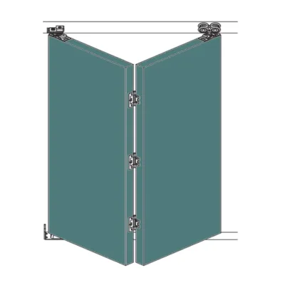 F-Slide Folding Sliding Door Kit - 2 + 0 Door - 2400mm Track