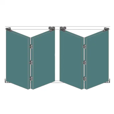 F-Slide Folding Sliding Door Kit - 2 + 2 Door - 3600mm Track