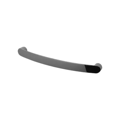 Merle - Curved Bow Kitchen Cabinet Handle - Polished Nickel Black